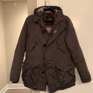 Peuterey Men’s Grey Hooded Jacket with buttons